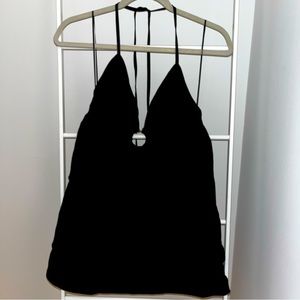 COPY - Dissh black linen halter